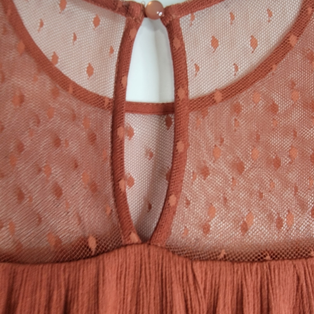 Francesca Brinley Lace/Cloth Shift Dress (M) - Picture 8 of 12